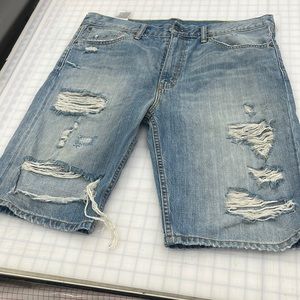 Levi distressed jean shorts , size 36 waist 🔥🔥
